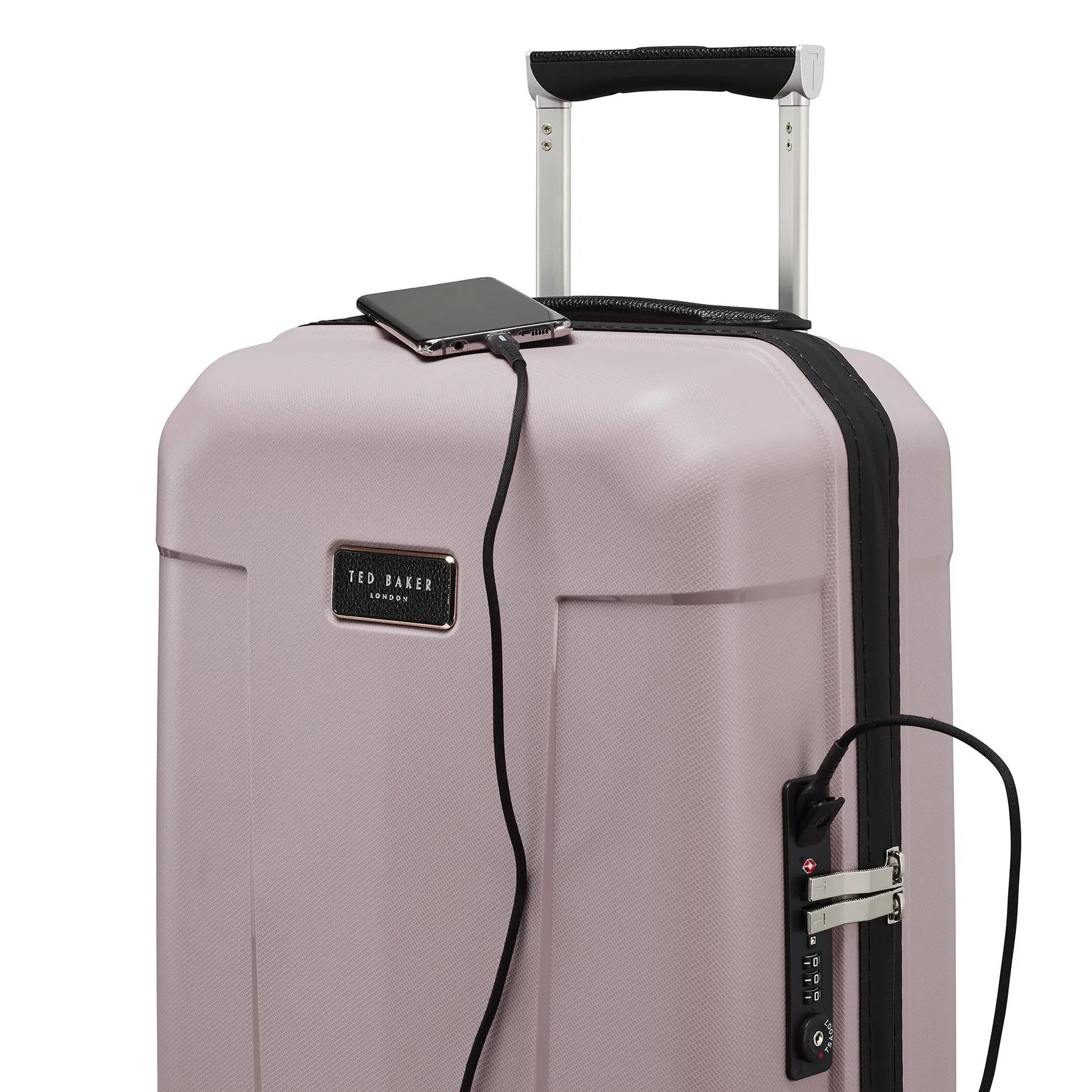 Ted baker Ted Baker Flying Colours Hardside Trolley 4 Wheel Spinner, TSA Lock, Lightweight Suitcase, Men and Women