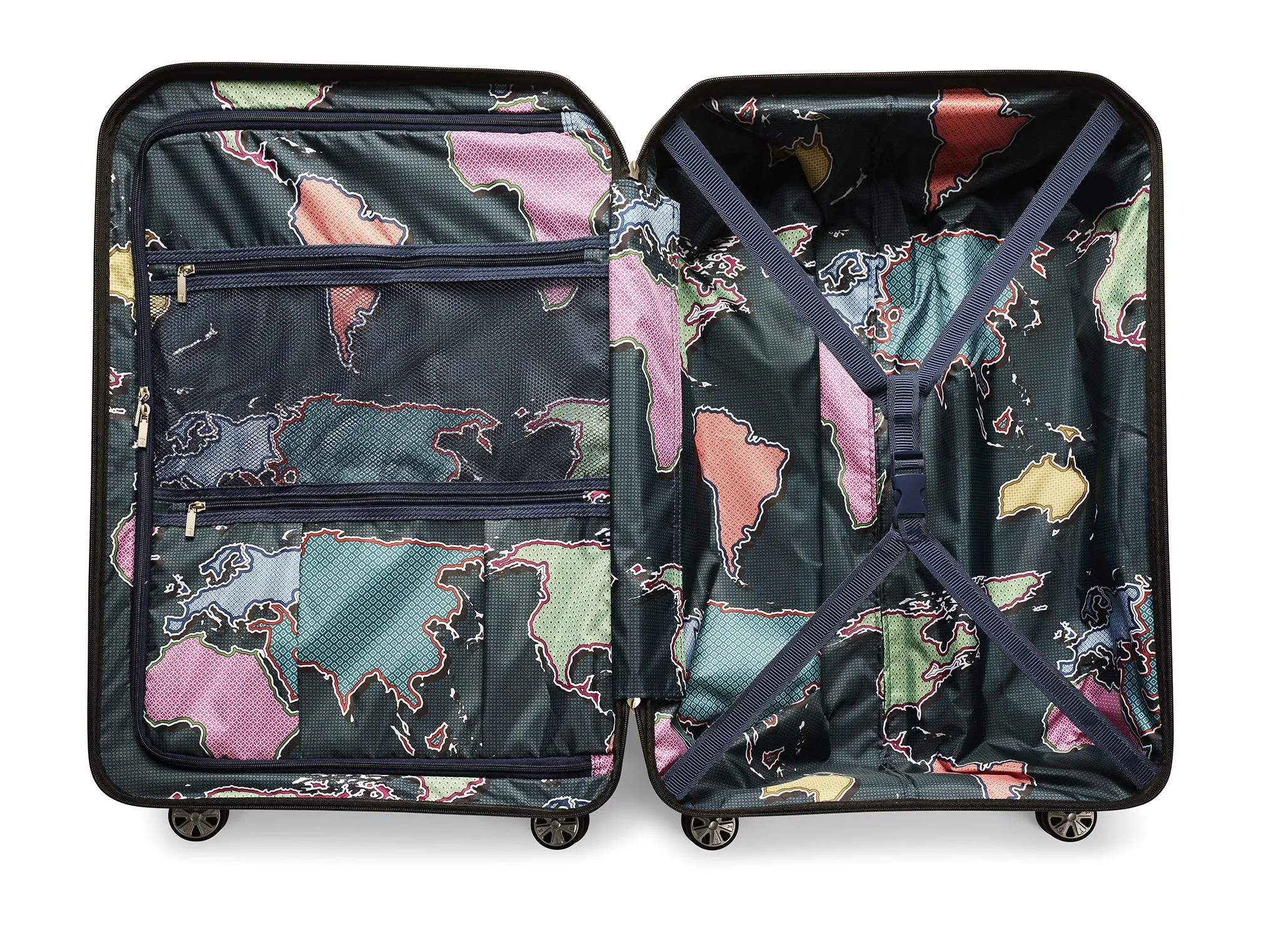 Ted baker Ted Baker Flying Colours Hardside Trolley 4 Wheel Spinner, TSA Lock, Lightweight Suitcase, Men and Women