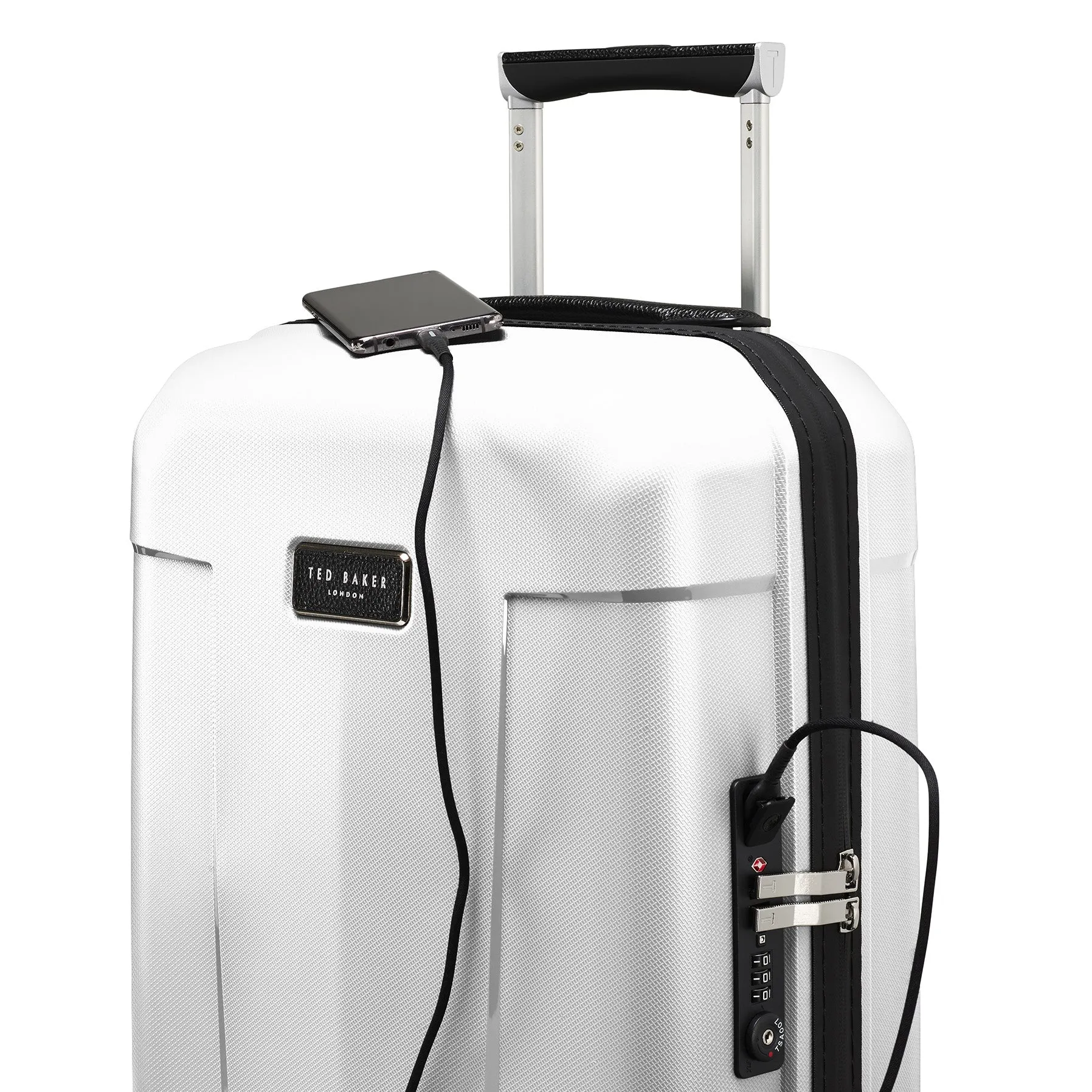 Ted baker Ted Baker Flying Colours Hardside Trolley 4 Wheel Spinner, TSA Lock, Lightweight Suitcase, Men and Women
