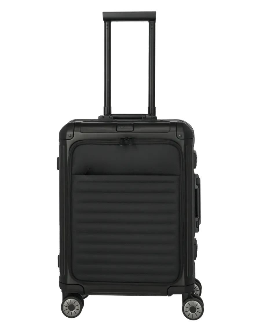 TRAVELITE Next Spinner (4 wheels) 55cm with Front Pocket - Black