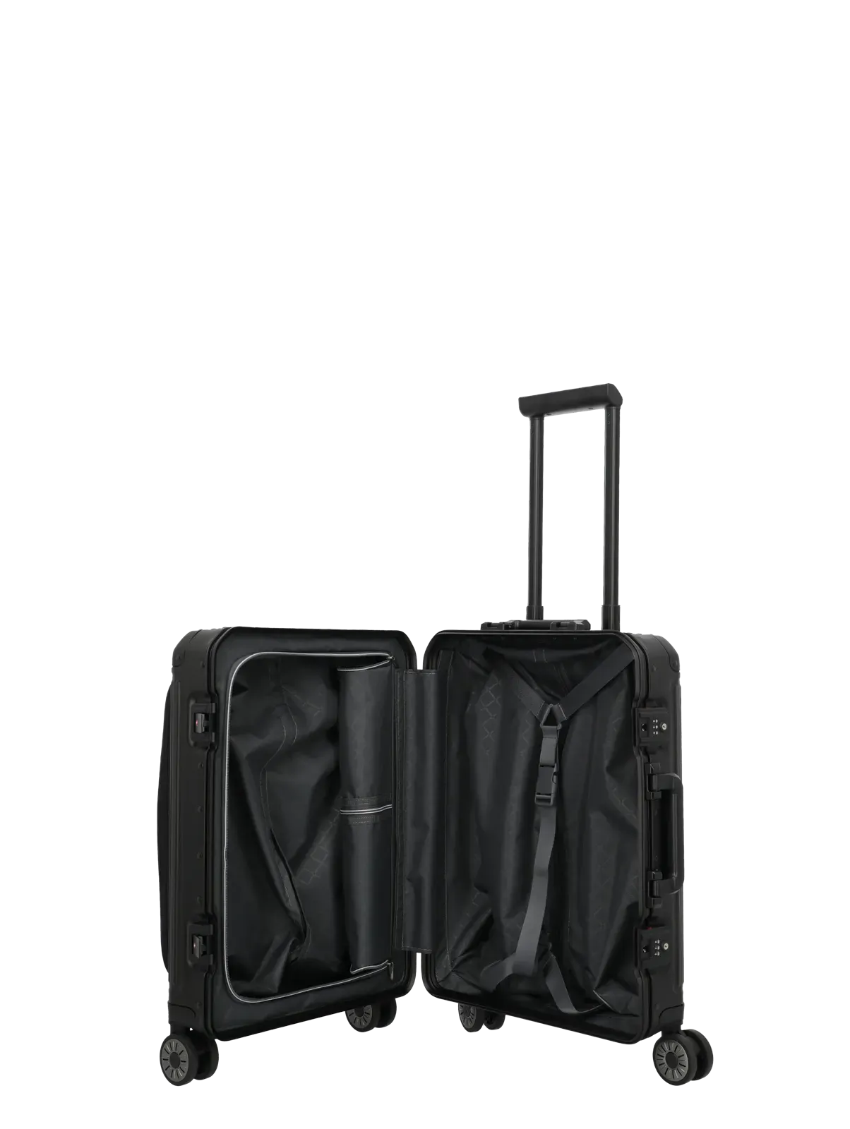 TRAVELITE Next Spinner (4 wheels) 55cm with Front Pocket - Black
