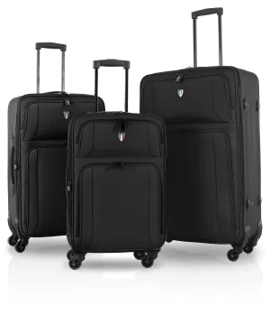 TUCCI Italy DISINVOLTA Fabric 3 PC 20", 24", 28" Luggage Suitcase Set